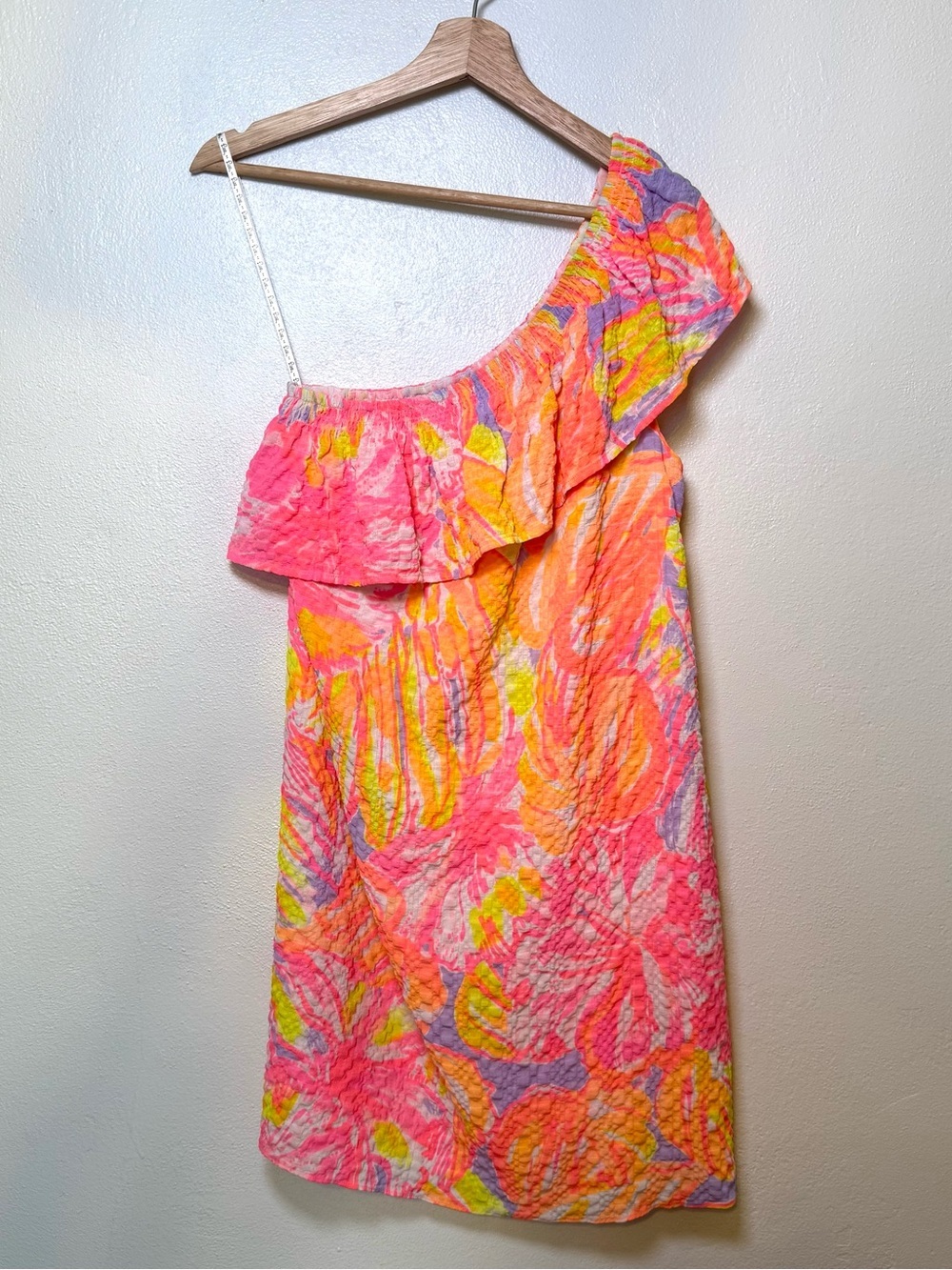 Lilly Pulitzer One Shoulder Emmeline Mini Dress Sun Splashed Women’s Size Small - Picture 2 of 16